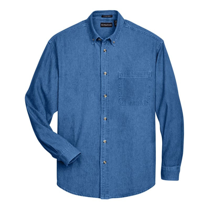 UltraClub Men's Cypress Denim With Pocket 5