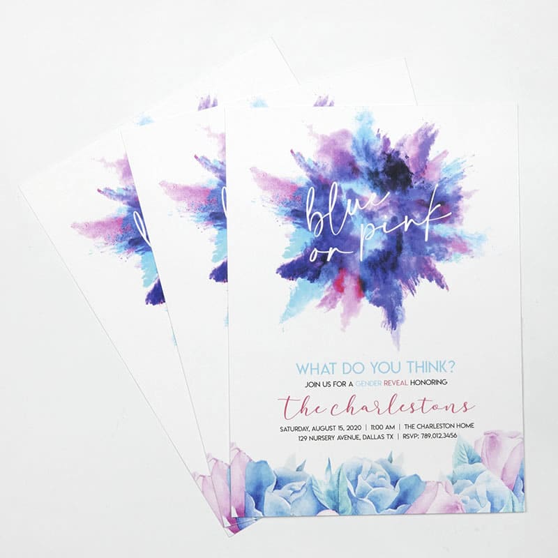 Custom Full Color 5 X 7 Inch Invitation Cards 30