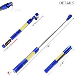 Magnetic Telescope Flashlight With Side Lamp And Adjustable Head 18