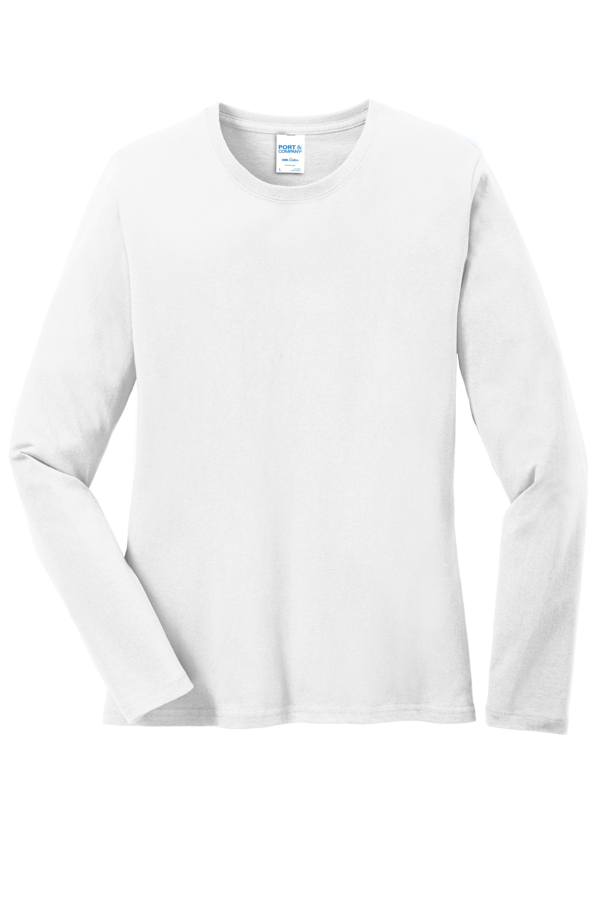 Port & Co Women's Long Sleeve Core Cotton Tee. LPC54LS 124