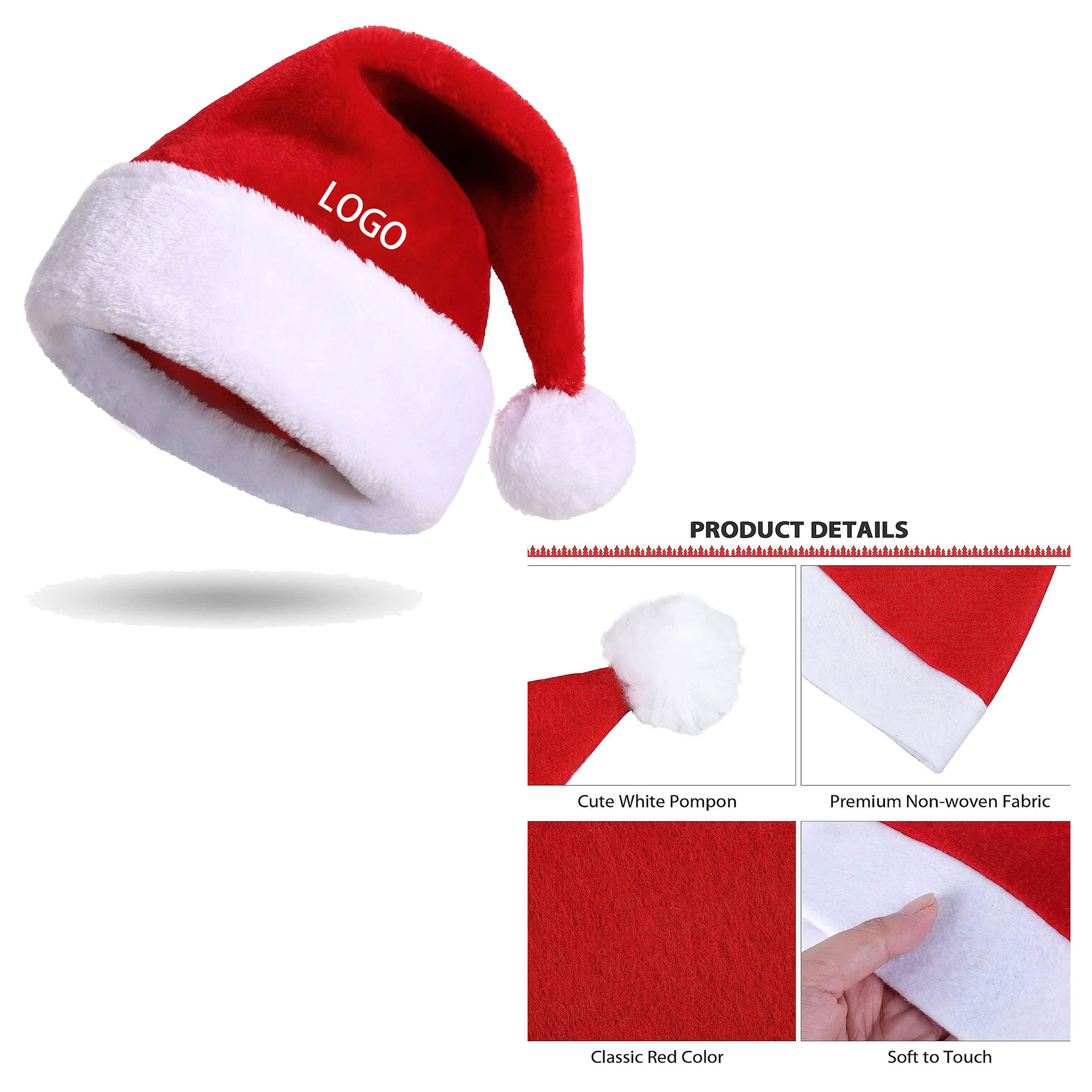 Luxury Plush Christmas Hat 1
