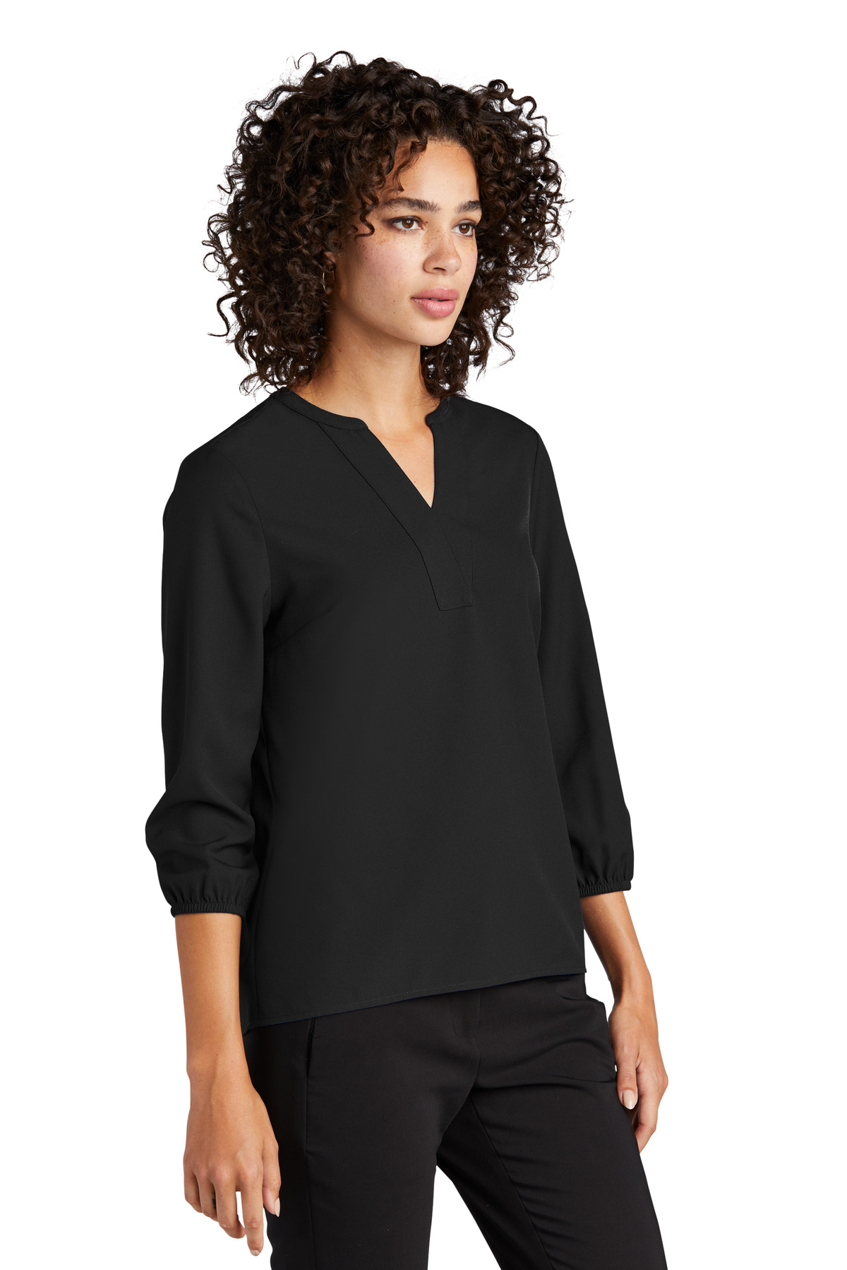 Mercer+Mettle Women's Stretch Crepe 3/4-Sleeve Blouse MM2011 66