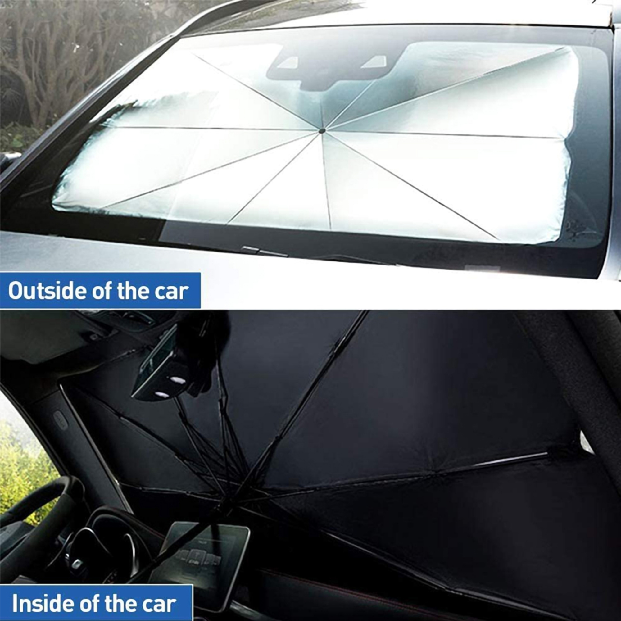Umbrella Style Car Sunshade Visor 3