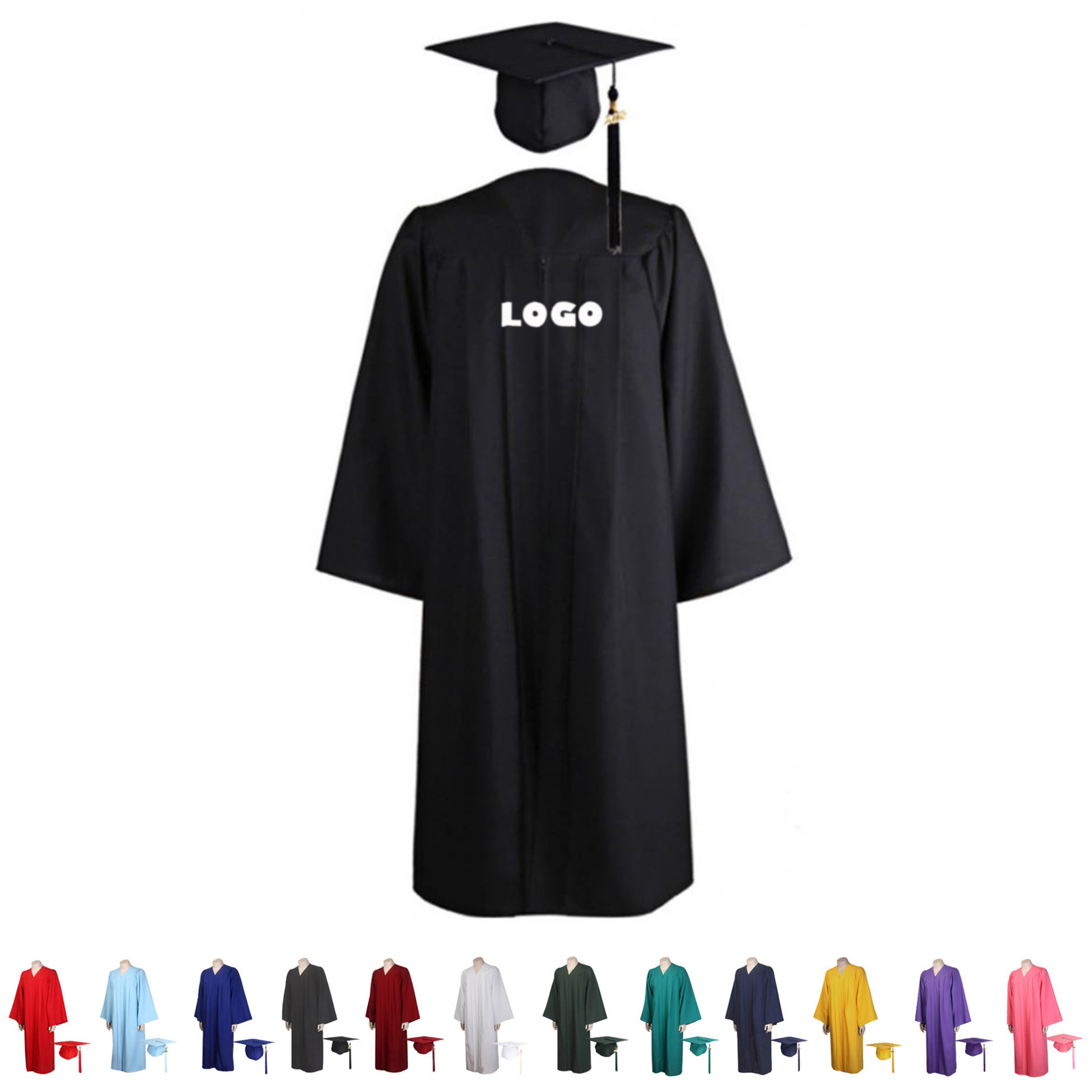 College Graduation Cap Gown And Tassel Set 2