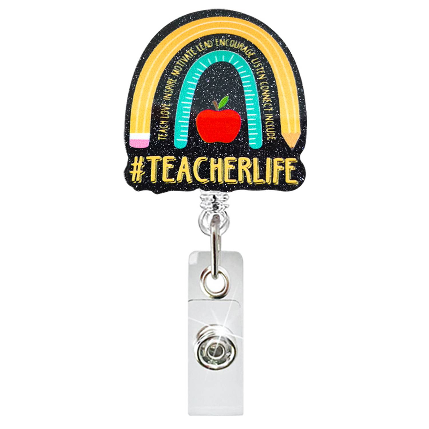 Rainbow Acrylic Retractable Badge Holder 5