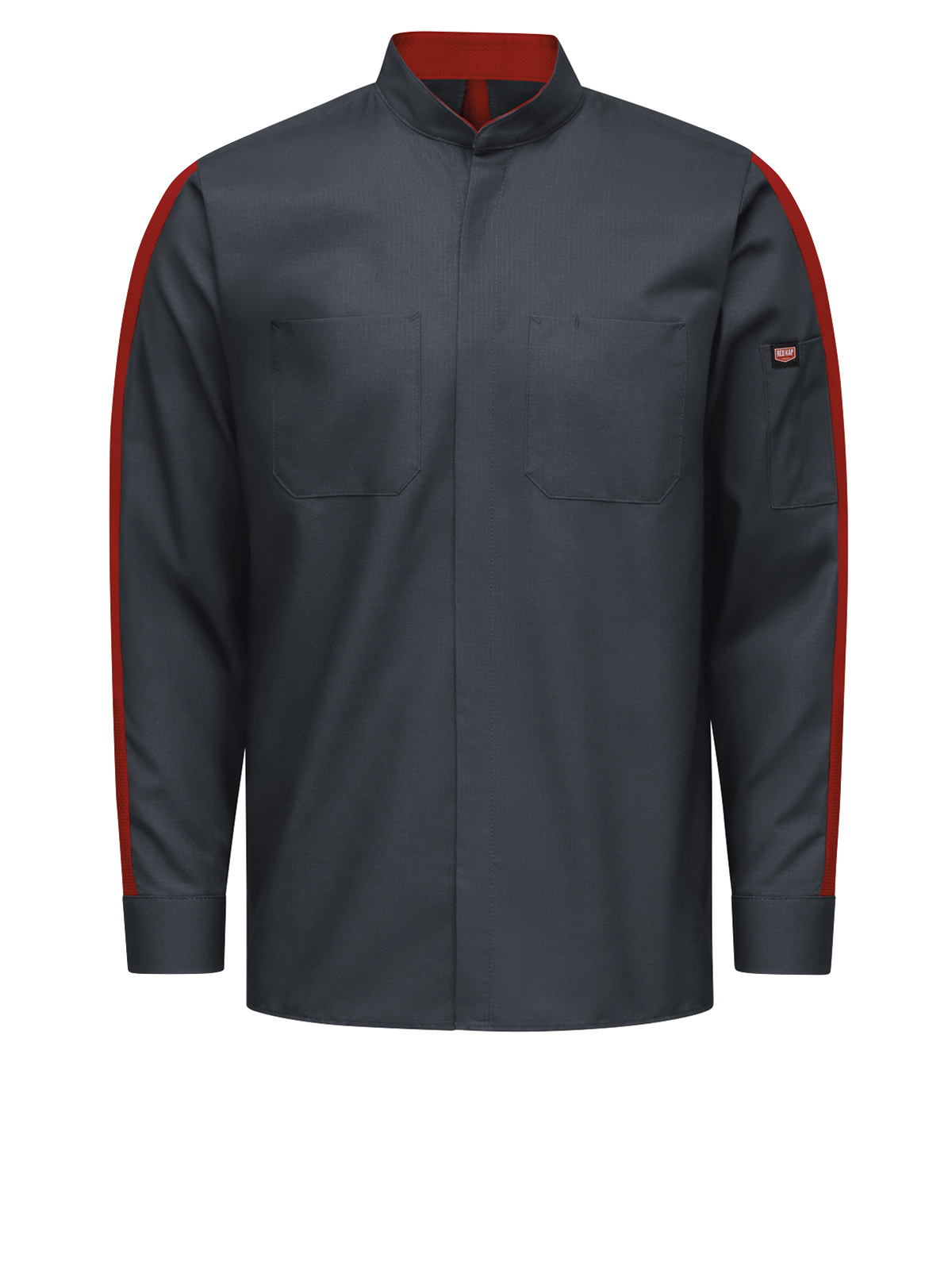 Red Kap Shirts - Men's Long Sleeve Two-Tone Pro+ Work Shirt with OilBlok and MIMIX™ 8