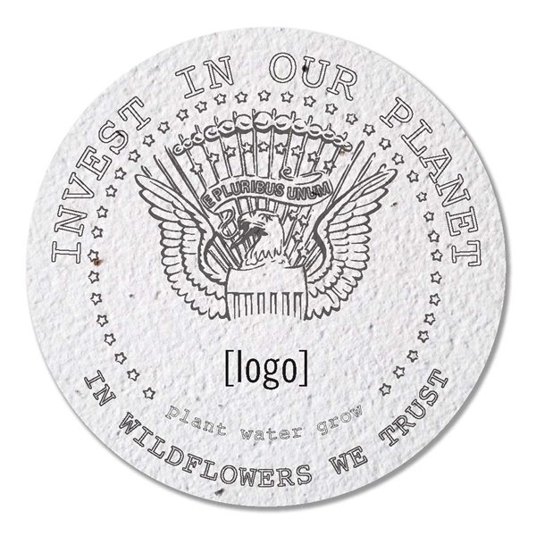 Seed Paper Coaster, 3.875 Circle