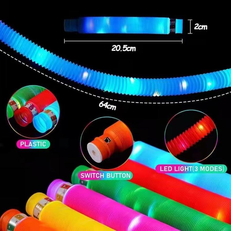DIY Pop Stress Relief Fidget Sensory Tube w/LED Light 4