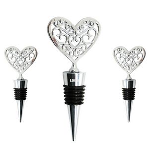 Beautiful Heart Flower Wine Cork Stopper 8