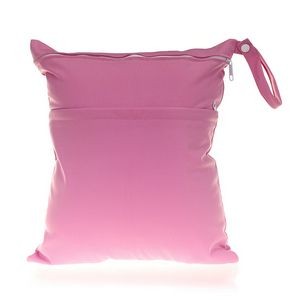 Wet Dry Bags with Two Zippered Pockets for Baby Diapers 4