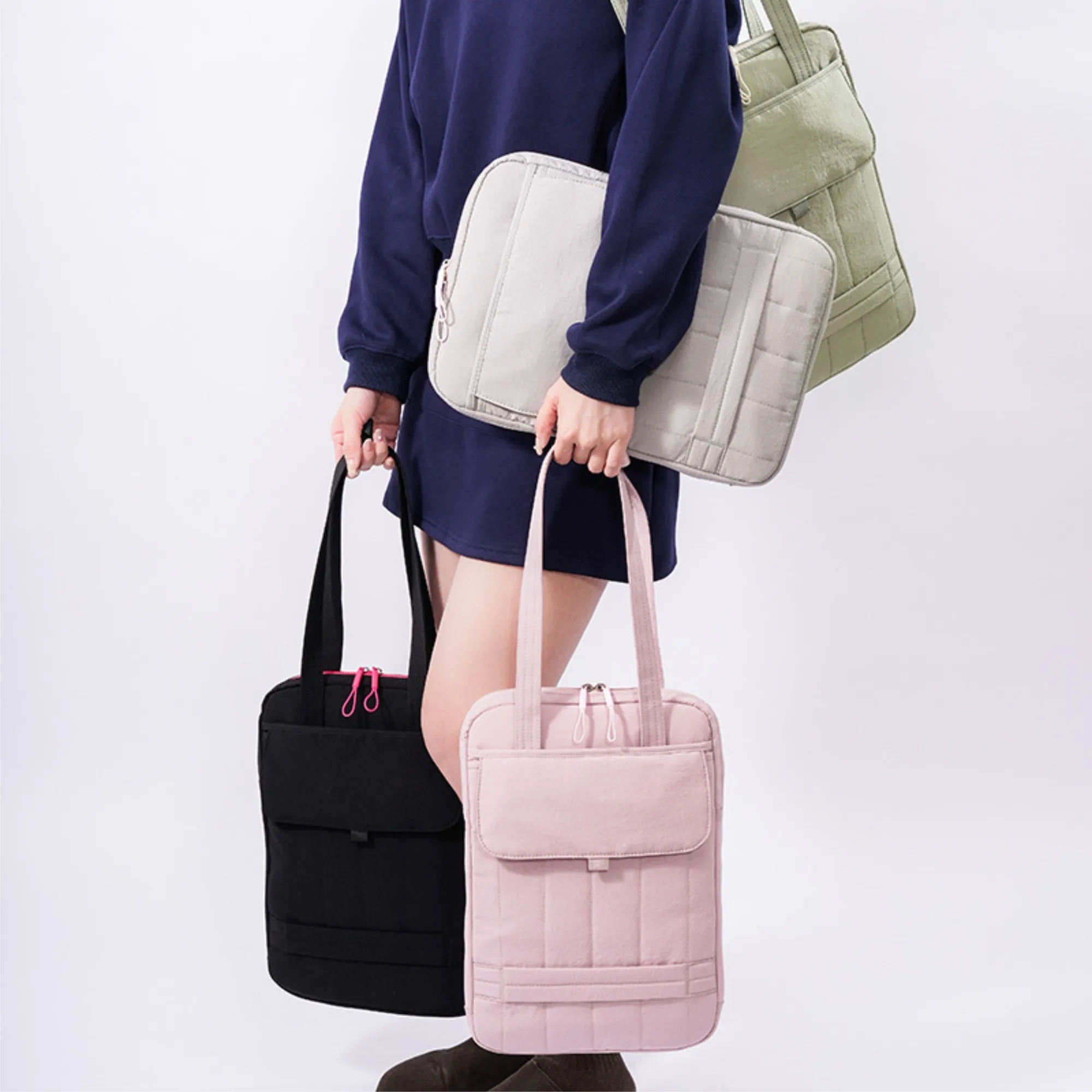 Multipurpose Laptop Zipper Tote Bag With Padded Sleeve 6
