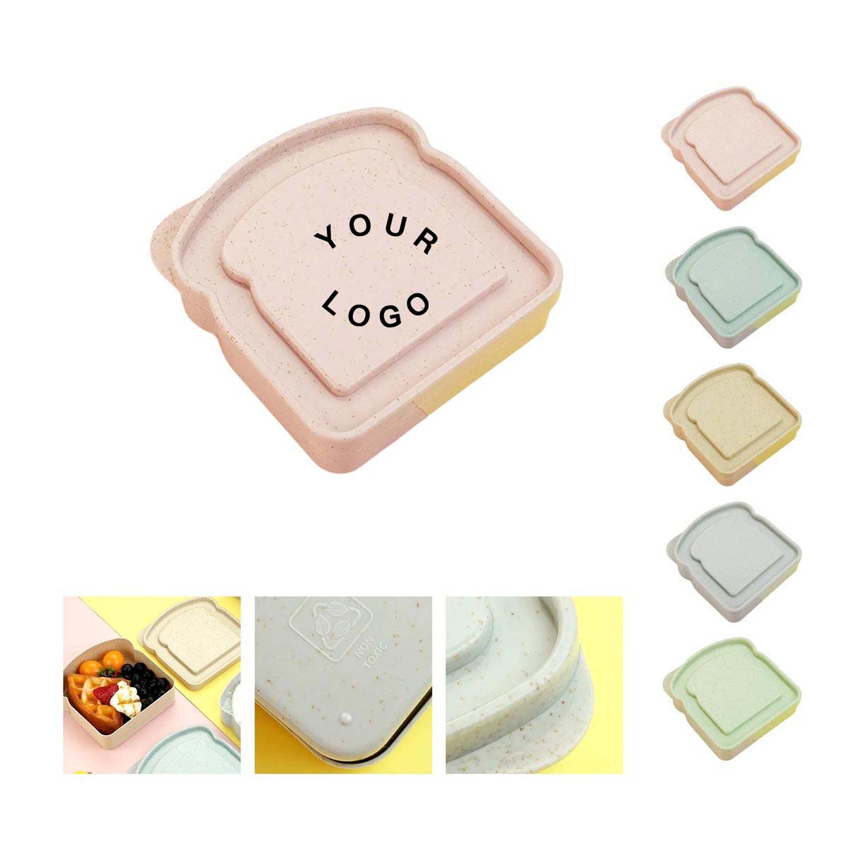 Bread Shaped Lunch Box for Kids and Adults Meals 2