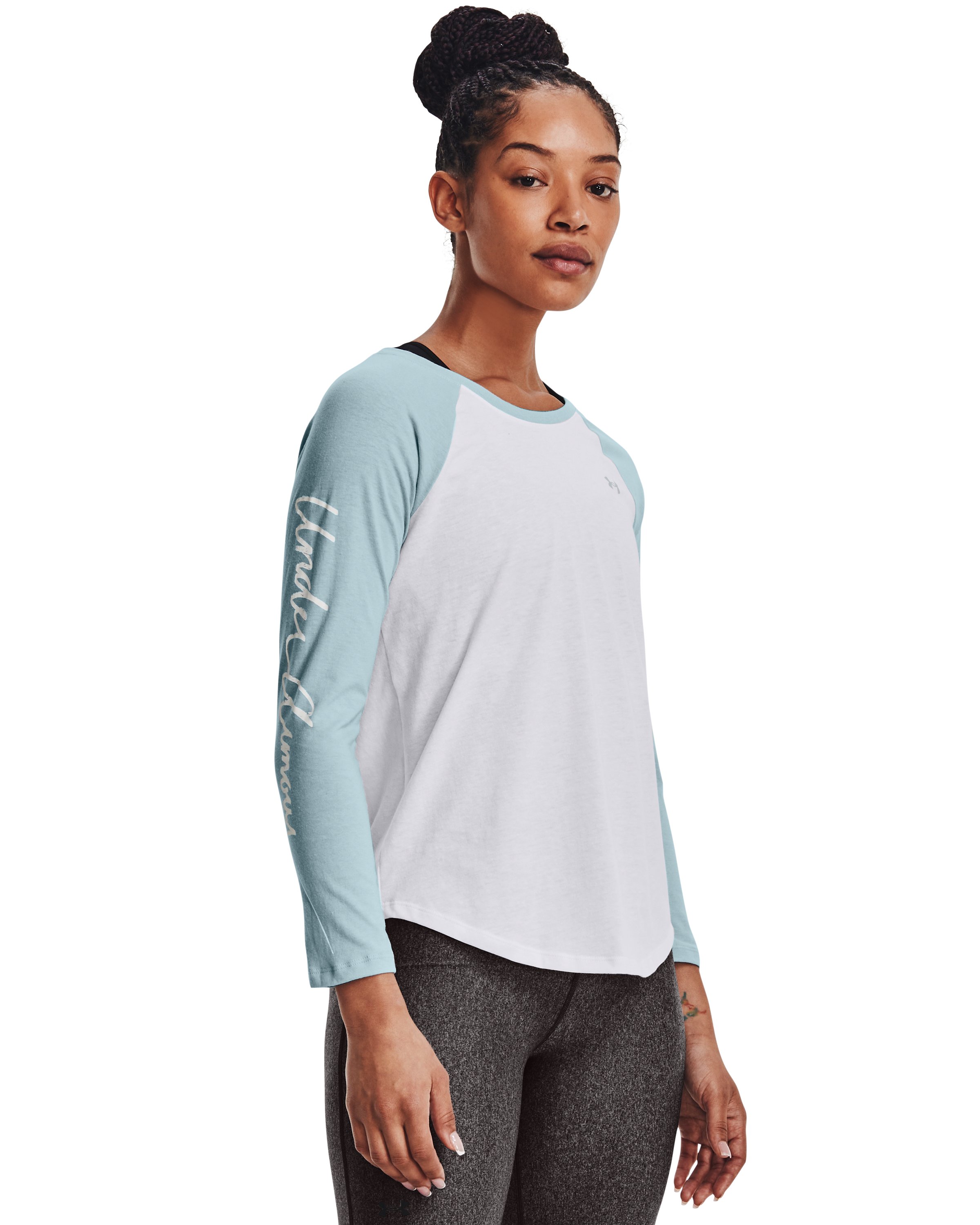 Women's UA Wordmark Script Baseball Long Sleeve  2