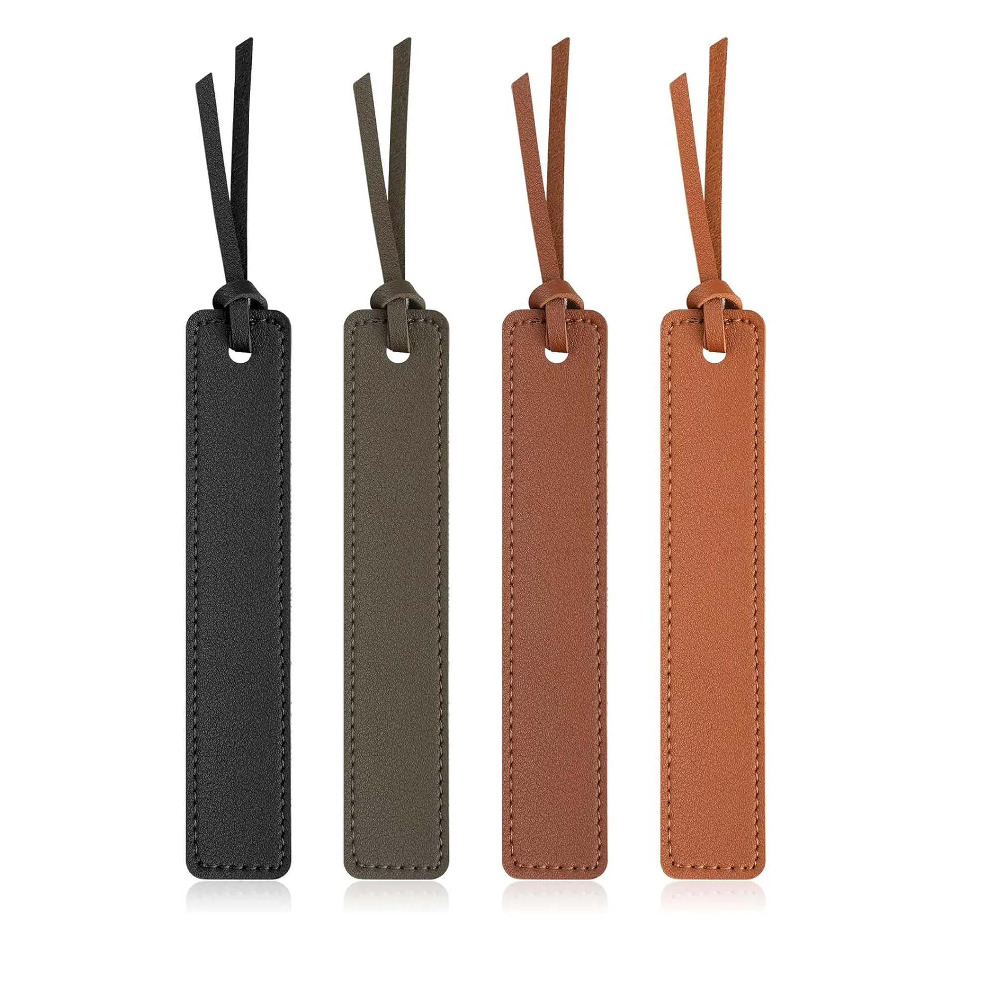 PU Leather Bookmark Classic Stitched Page Markers 2