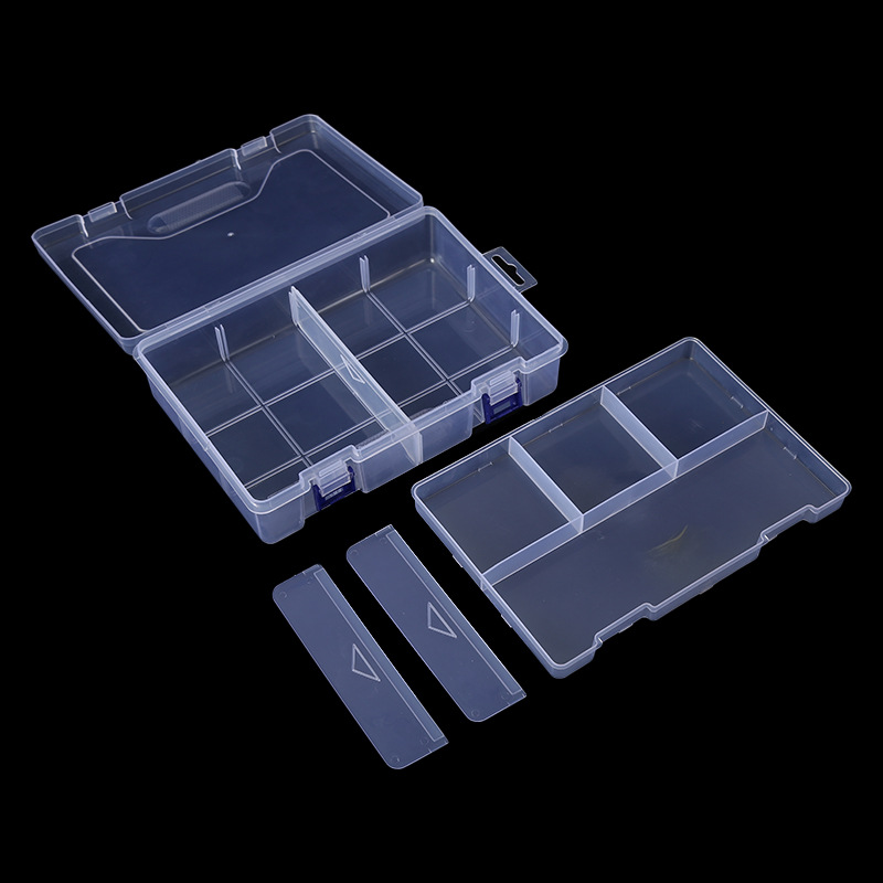 Double-layer 8 Grids Plastic Clear Organizer Box 5