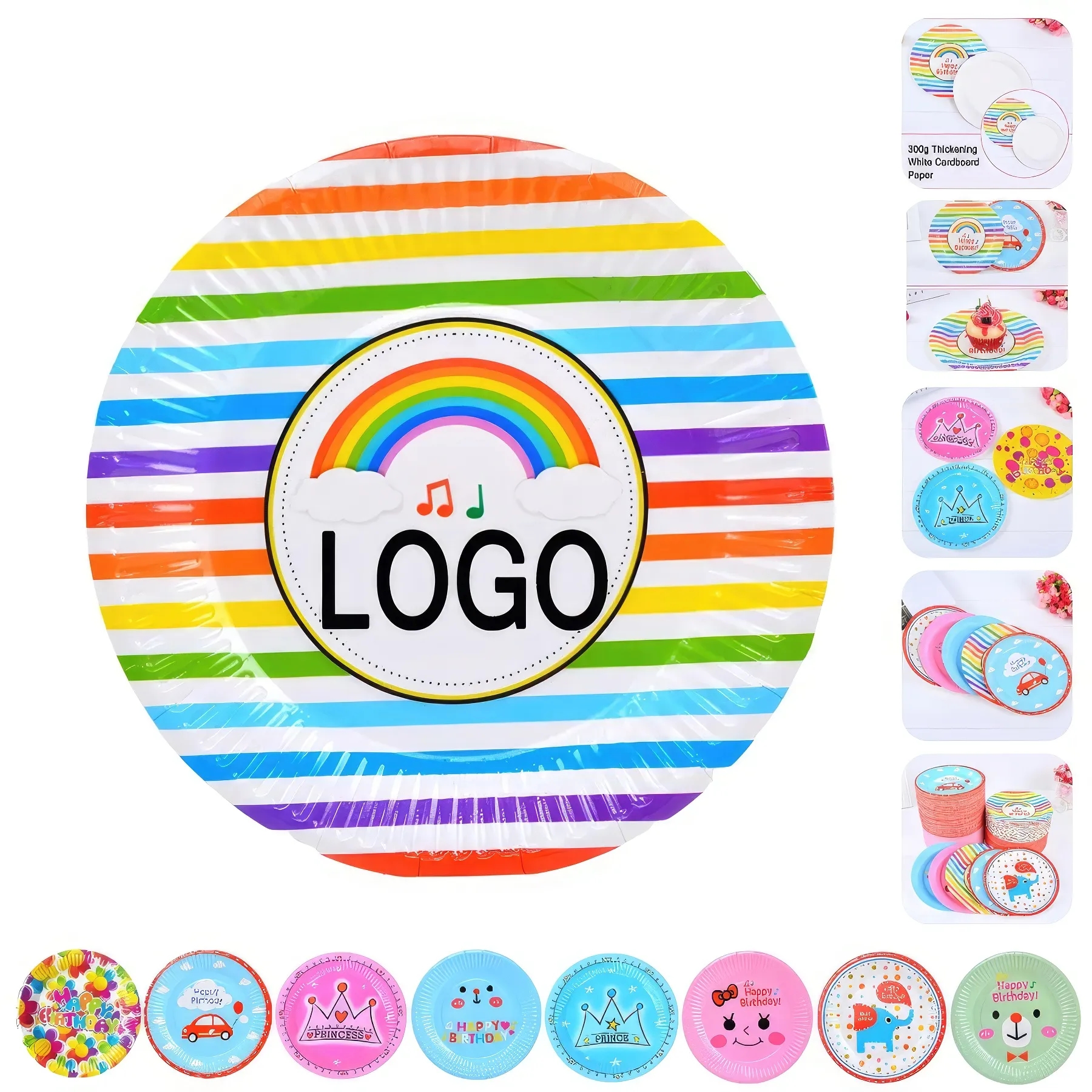 7" Disposable Birthday Party Picnic Dessert Paper Plate 2