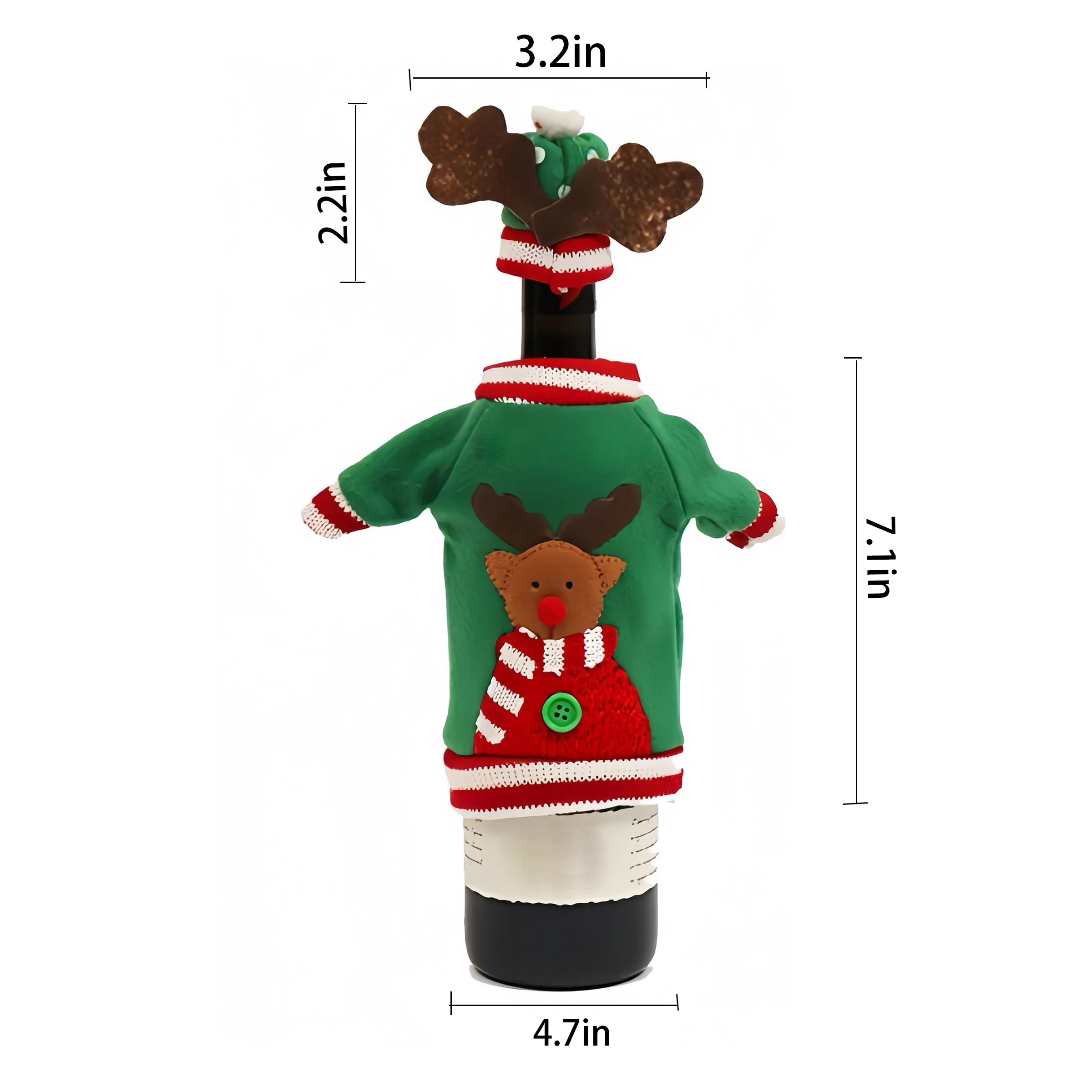 Polyester Christmas Decorative Wine Bottle Cover 5