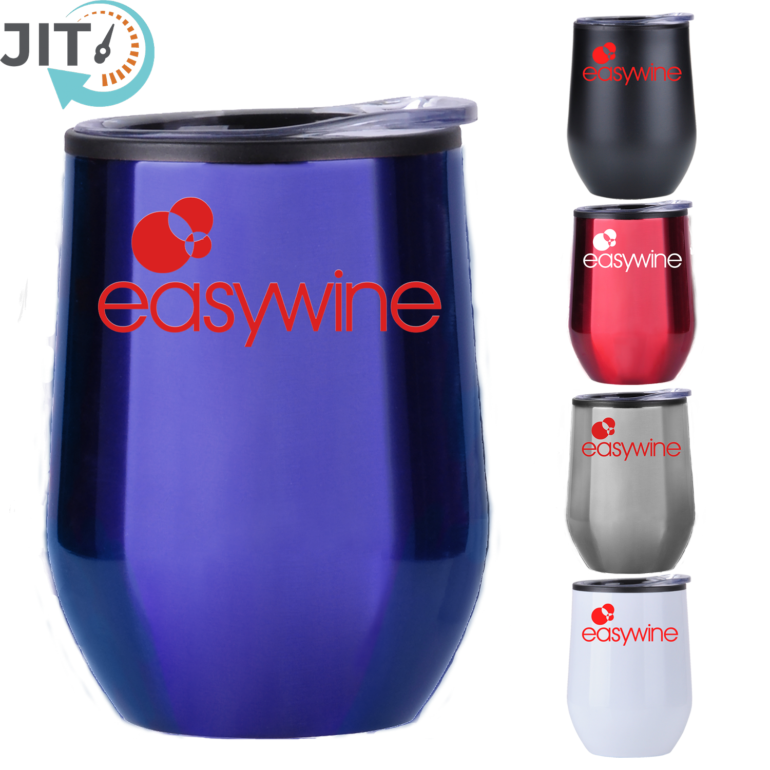 12 Oz Stainless Wine Tumbler with Plastic Liner 5