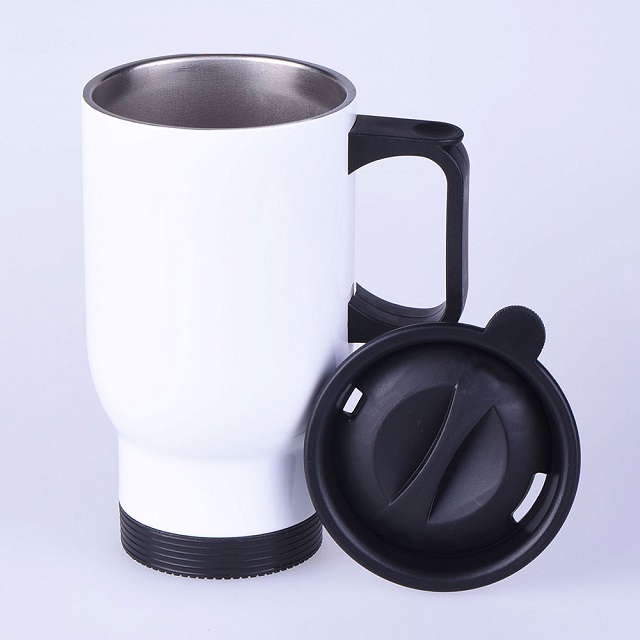 Stainless Steel Mug Plain White 13 oz 1