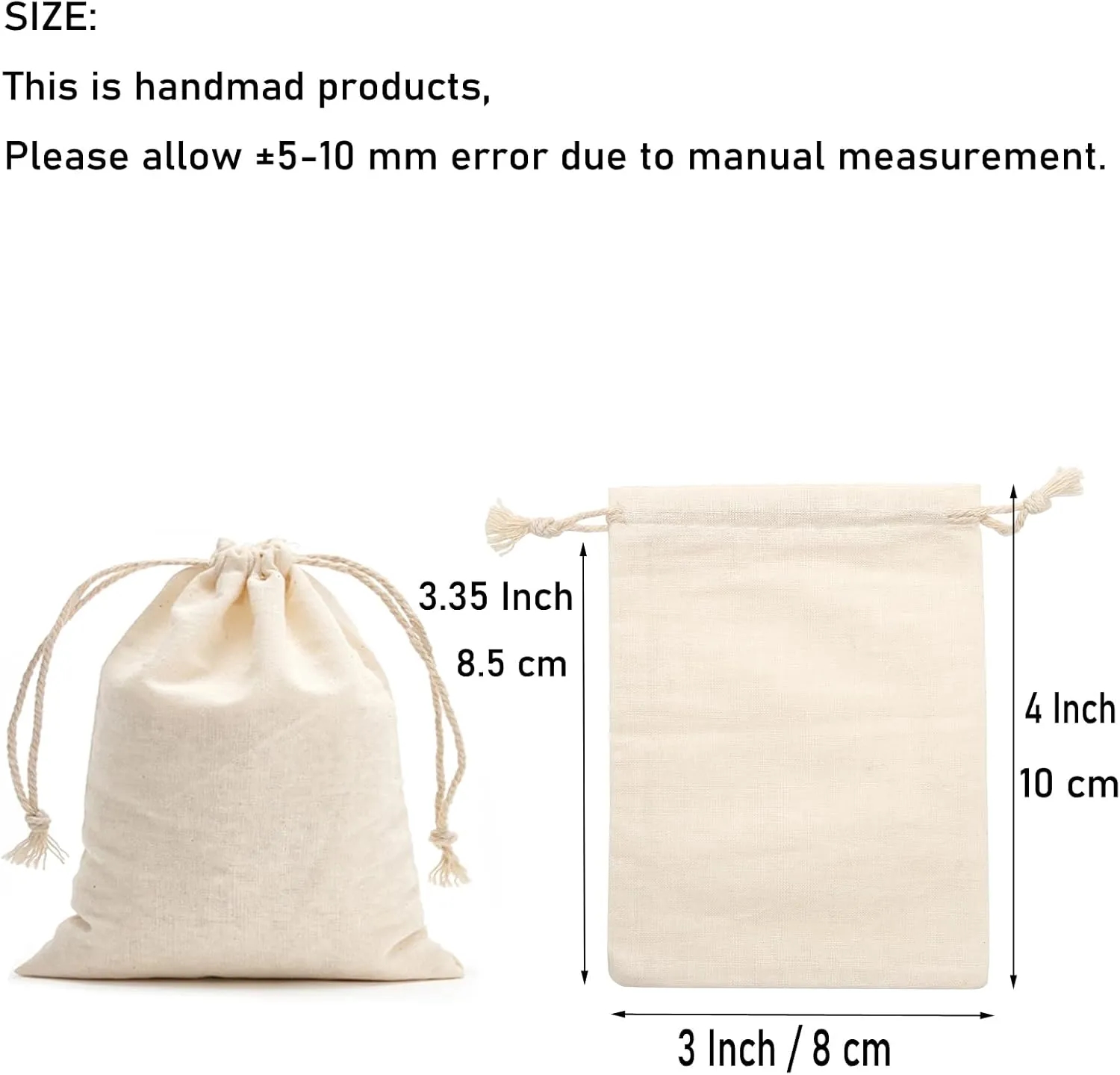 Custom Cotton Burlap Drawstring Pocket 6