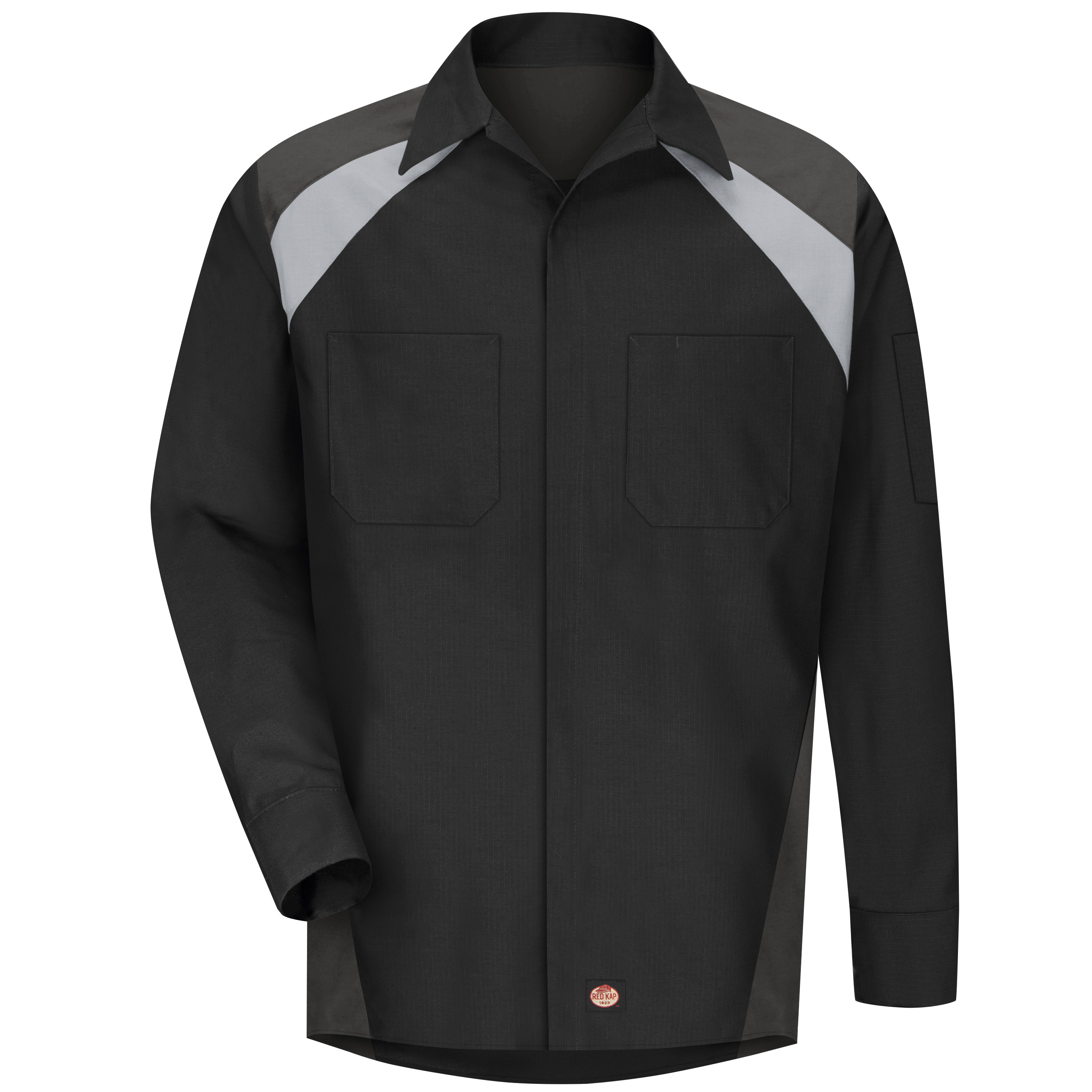 Red Kap® Men's Long Sleeve Tri-Color Shop Shirt 4