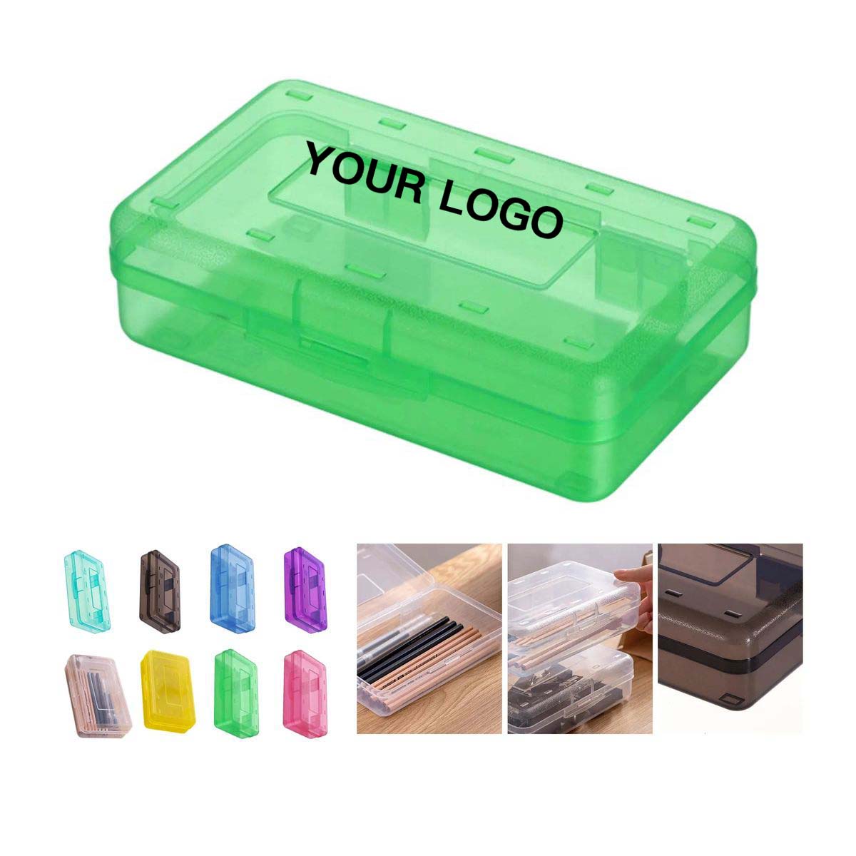 Transparent Storage Box for Desk Supplies 2