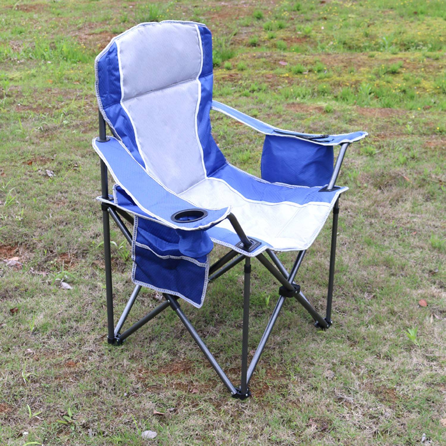 Portable Oxford Camping Folding Chair w/ Cup Holder 5
