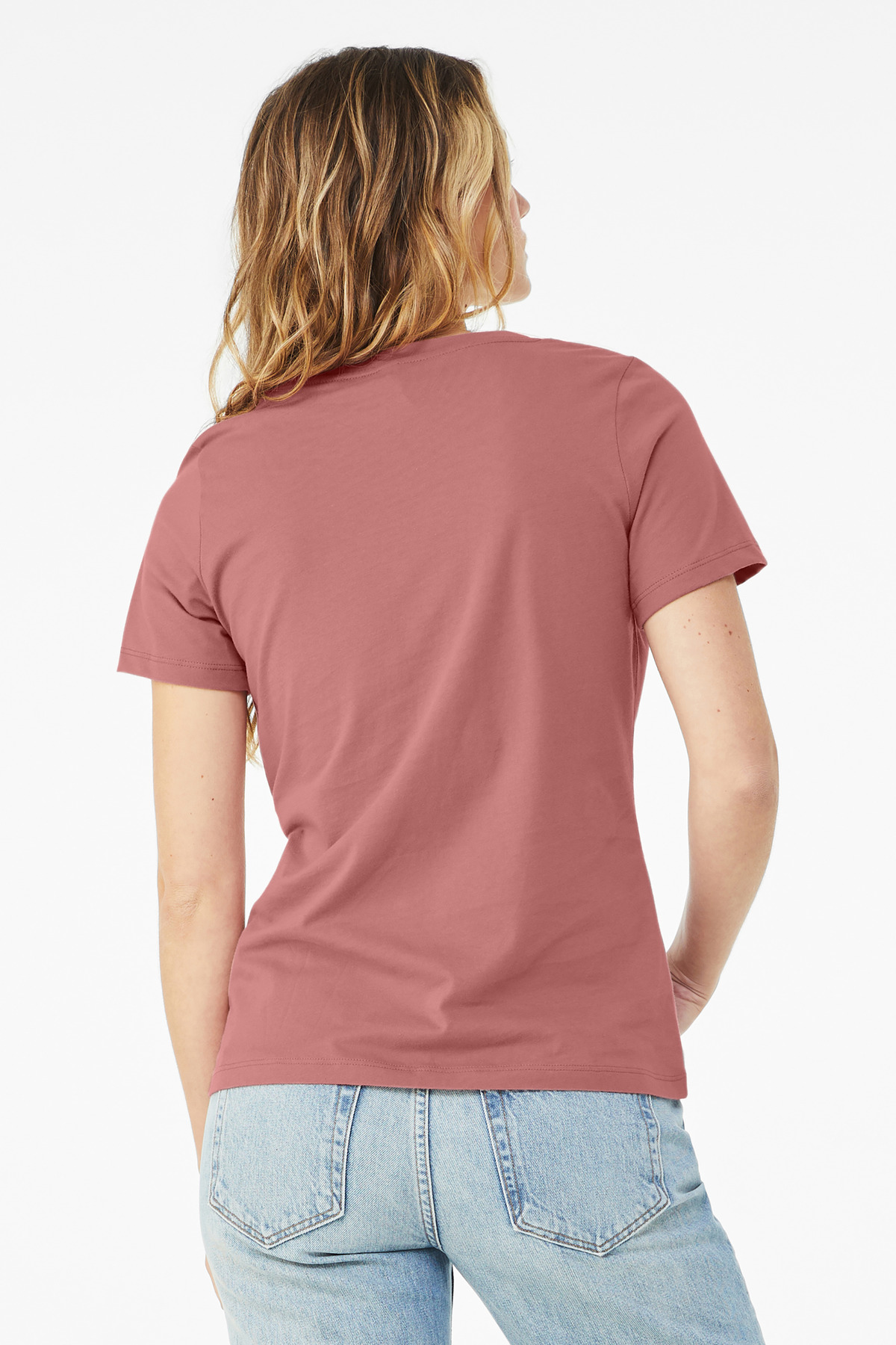BELLA+CANVAS Women's Relaxed Jersey Short Sleeve V-Neck Tee. BC6405 11