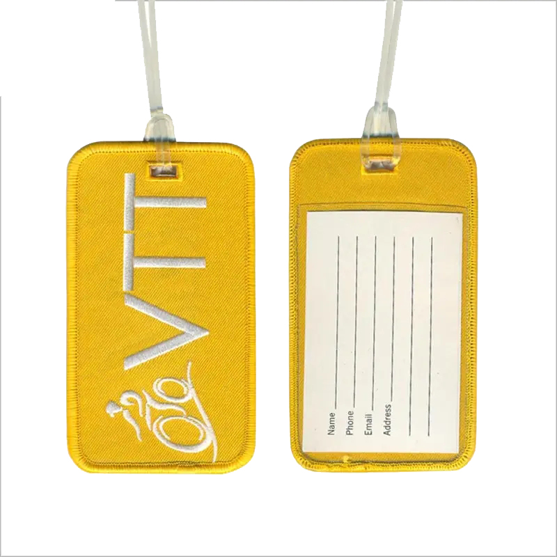 Embroidered Patch Fabric Luggage Tag 2