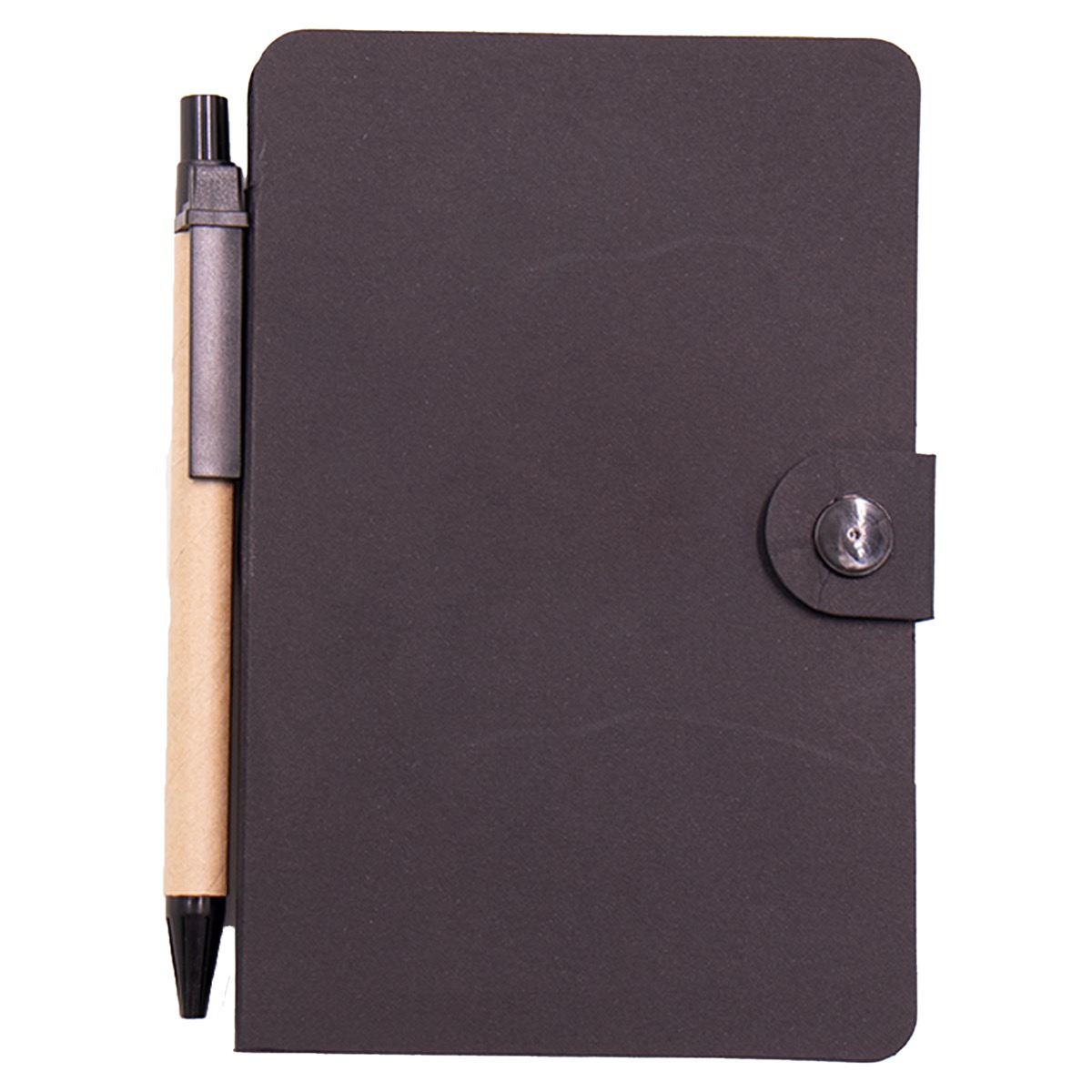 Button-Closure Notebook with Pen and Sticky Notes 9