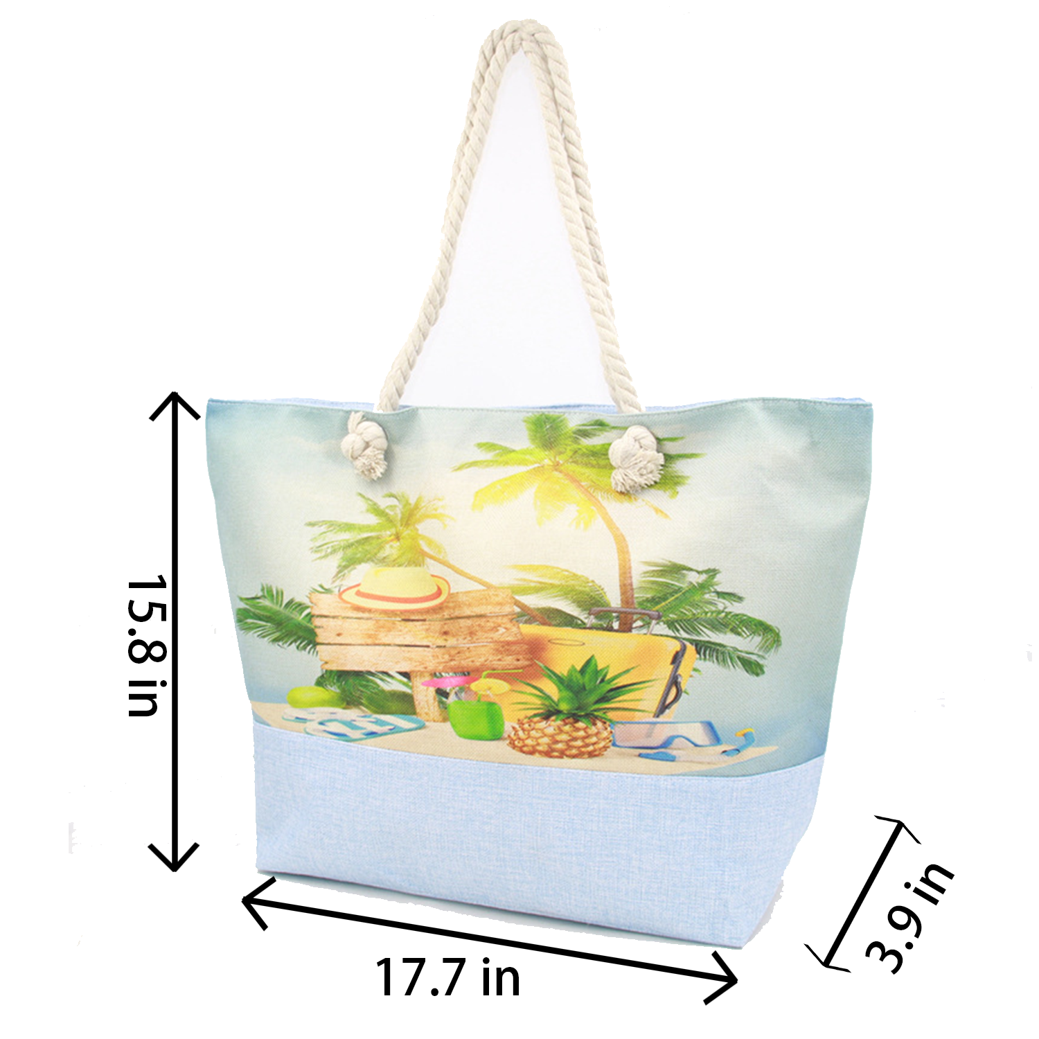 The PU Simple Single-Shoulder Canvas Beach Bag 1
