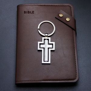 Alloy Rotatable Cross Keychain 6