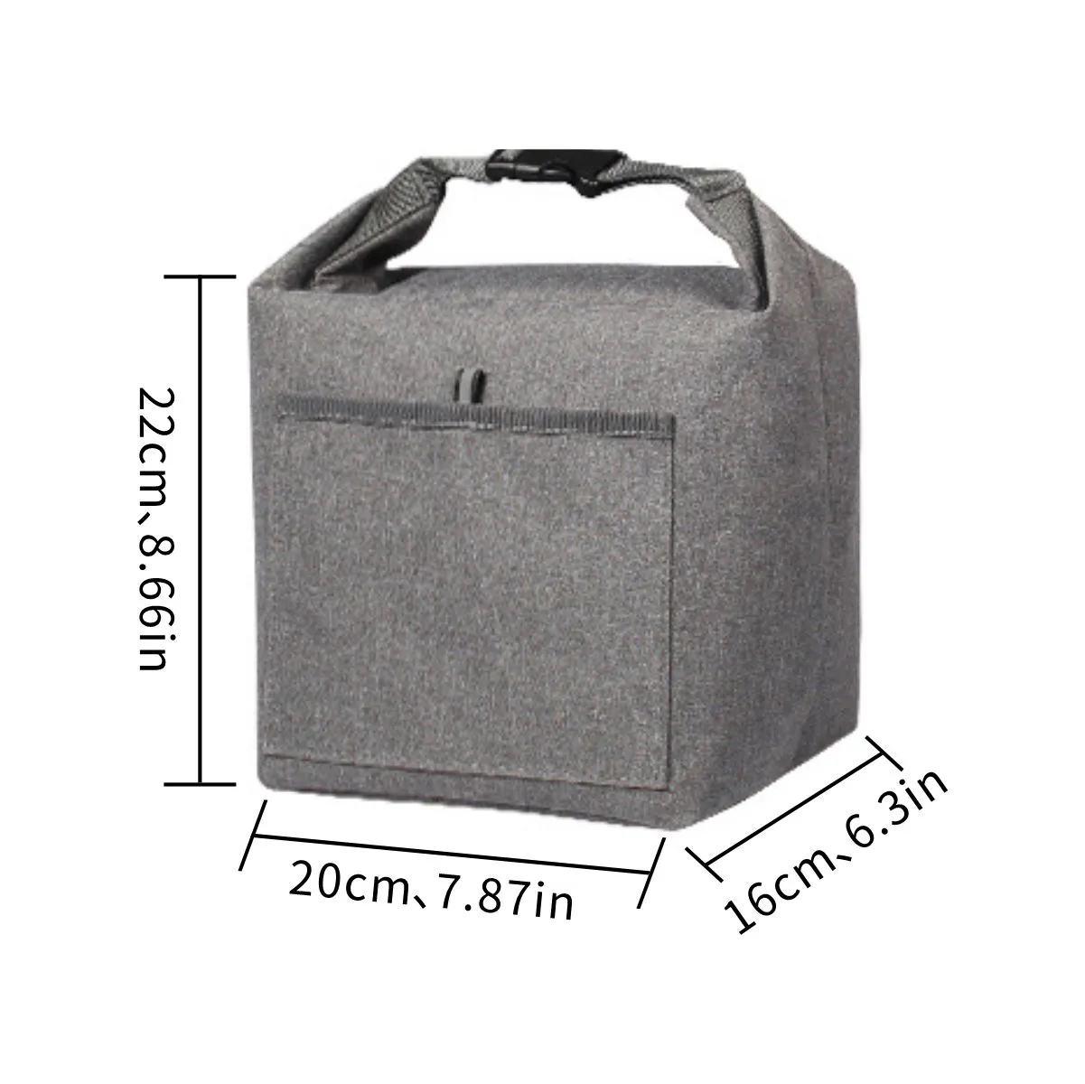 Reusable Insulated Tote Lunch Bag Cooler With Buckle Closure 5