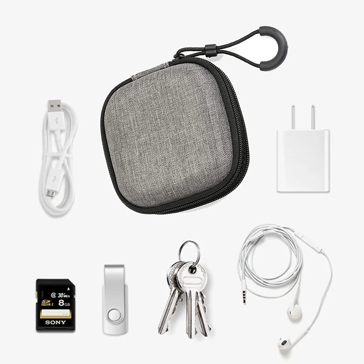 Headphone Storage Bag Case Carrying Charger Cable Organizer 6