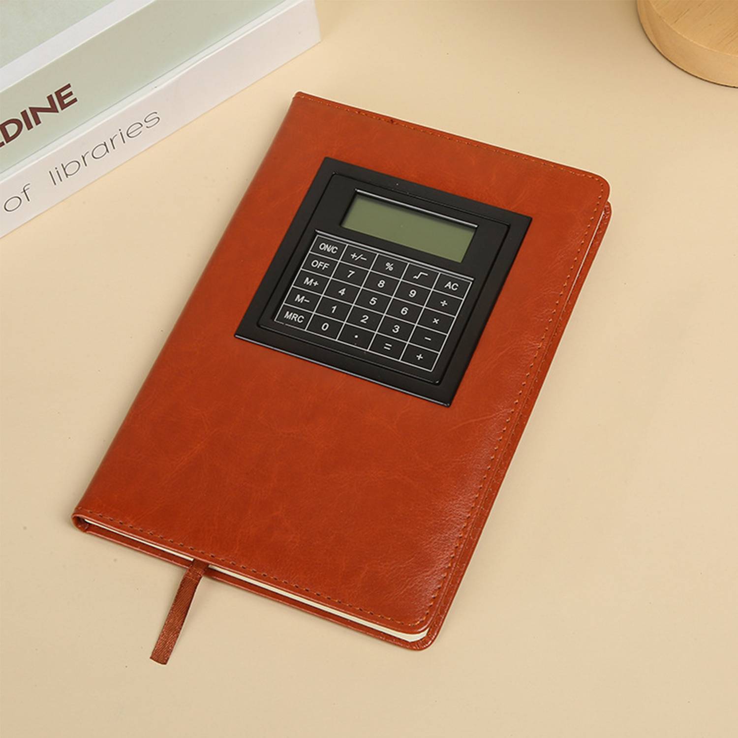 A5 200 Pages PU Leather Notebook w/ Calculator 6