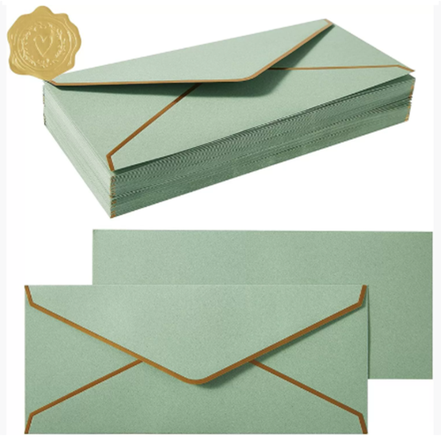 Elegant Gold-Foil Invitation Envelope 19
