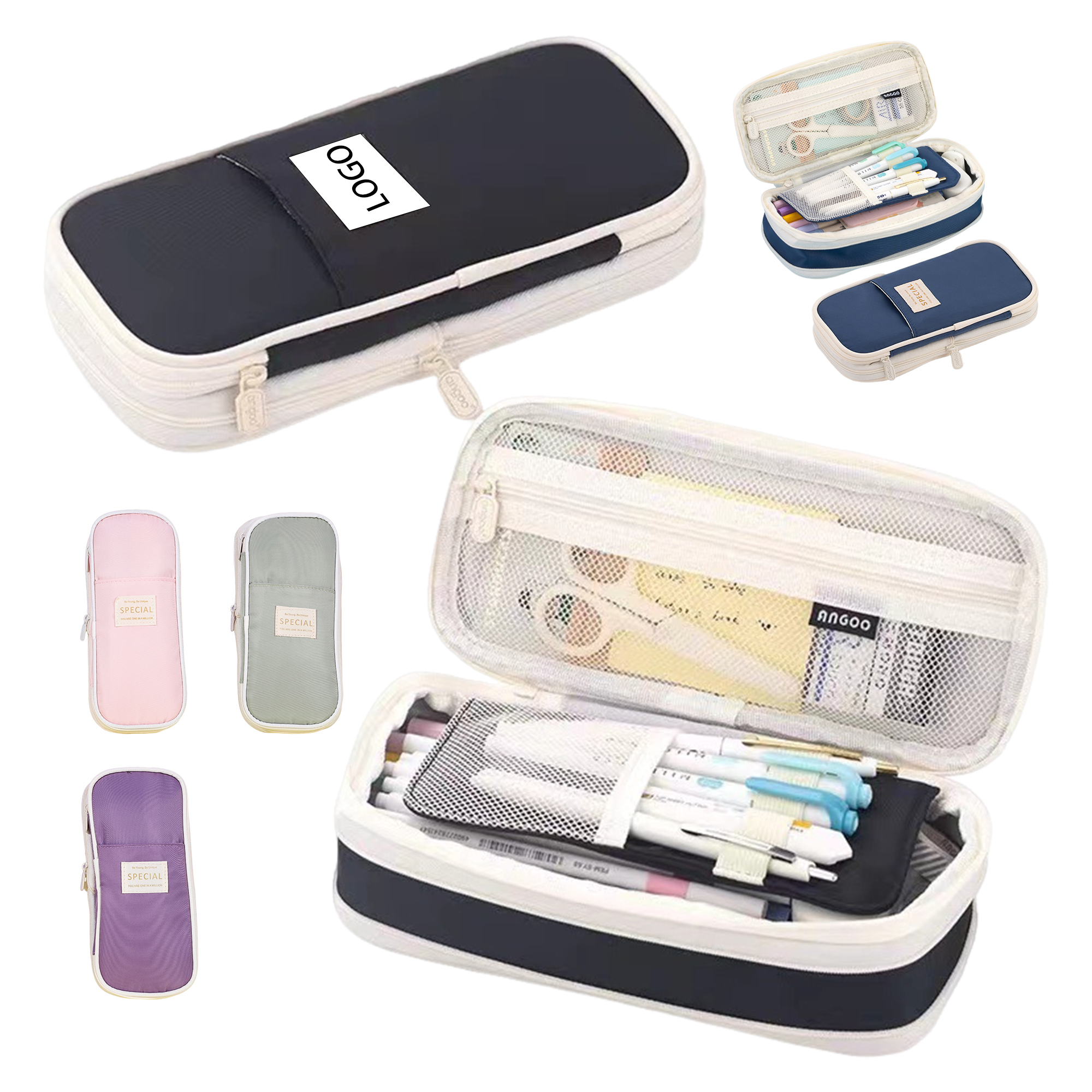 Double-layer Telescopic Pencil Case 2
