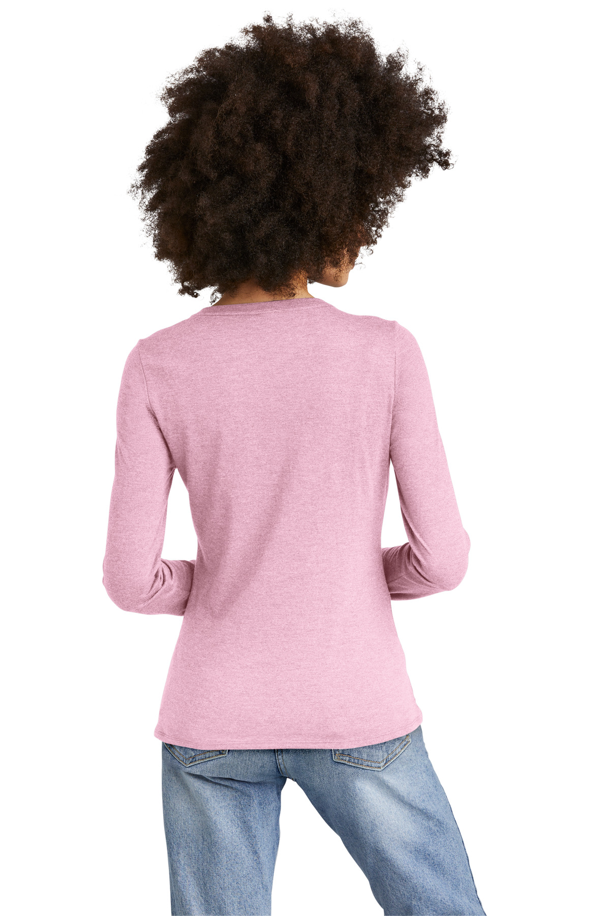 District Women's Perfect Tri Long Sleeve V-Neck Tee DT135 116
