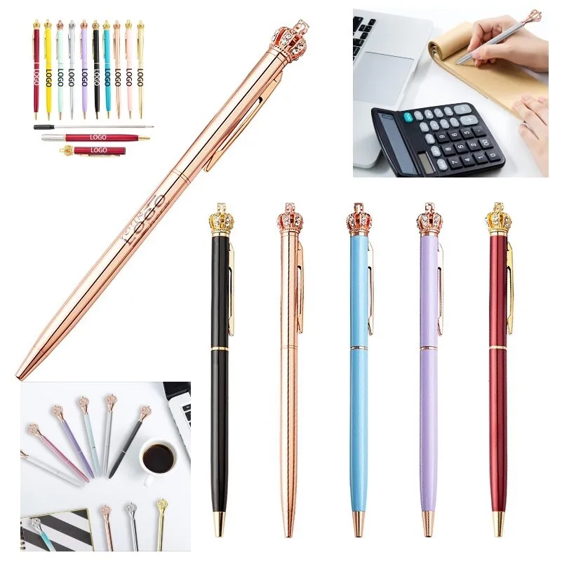Crown Top Decor Metal Ballpoint Pen 11