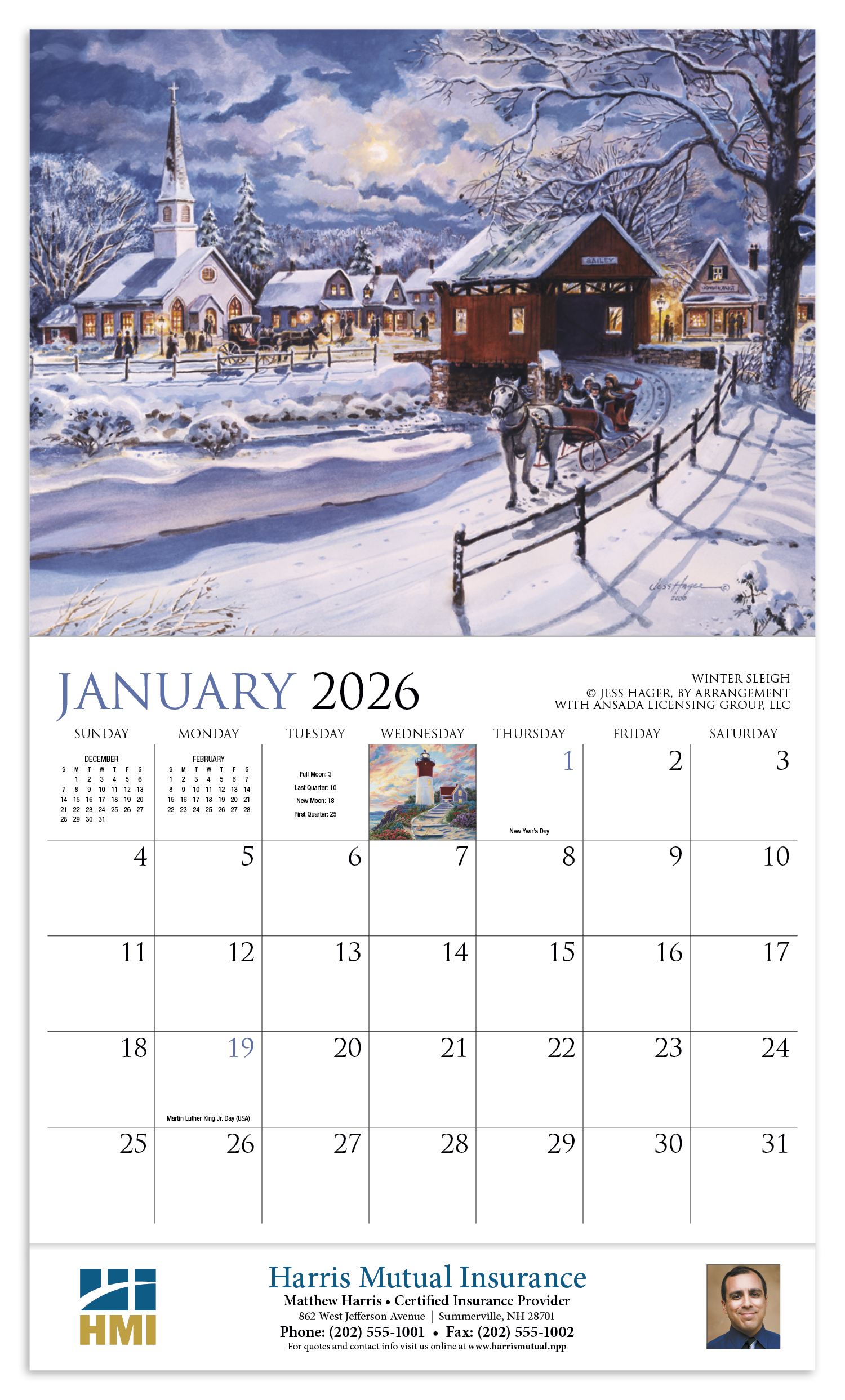 HotLine® Products Back Home Appointment Calendar - Stapled 2