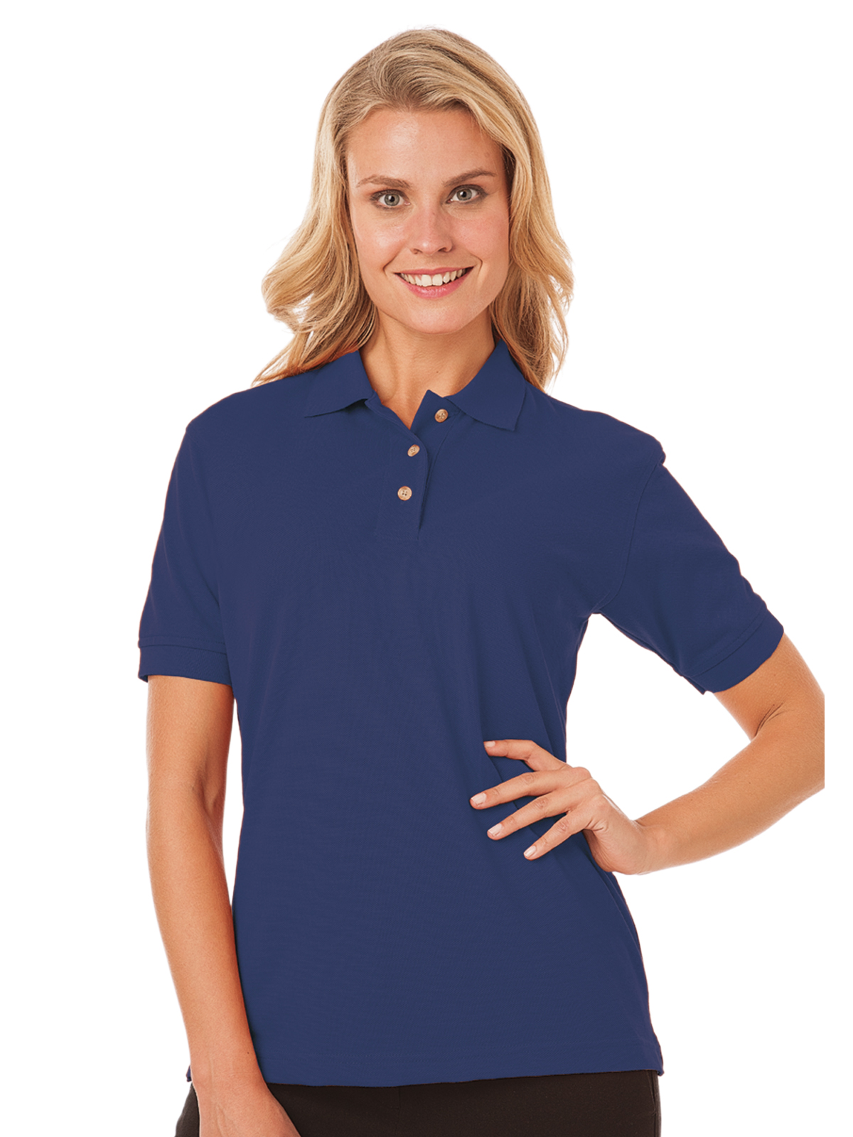 Blue Generation - Women's Pocketless Superblend Pique Polo 19