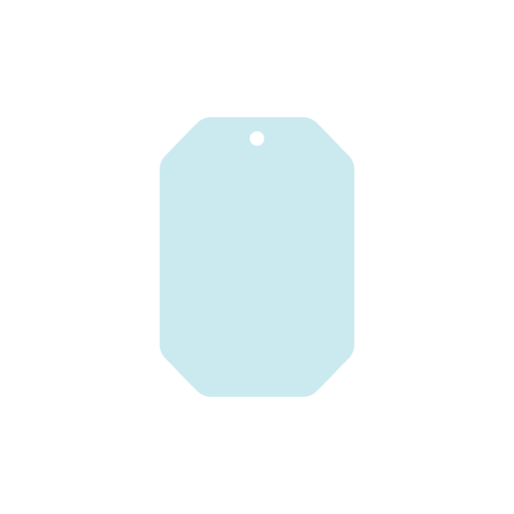 Promo Tag Card Stock 12 pt 01 - 15 sq in White (Stock Shape #) Digital Print 1