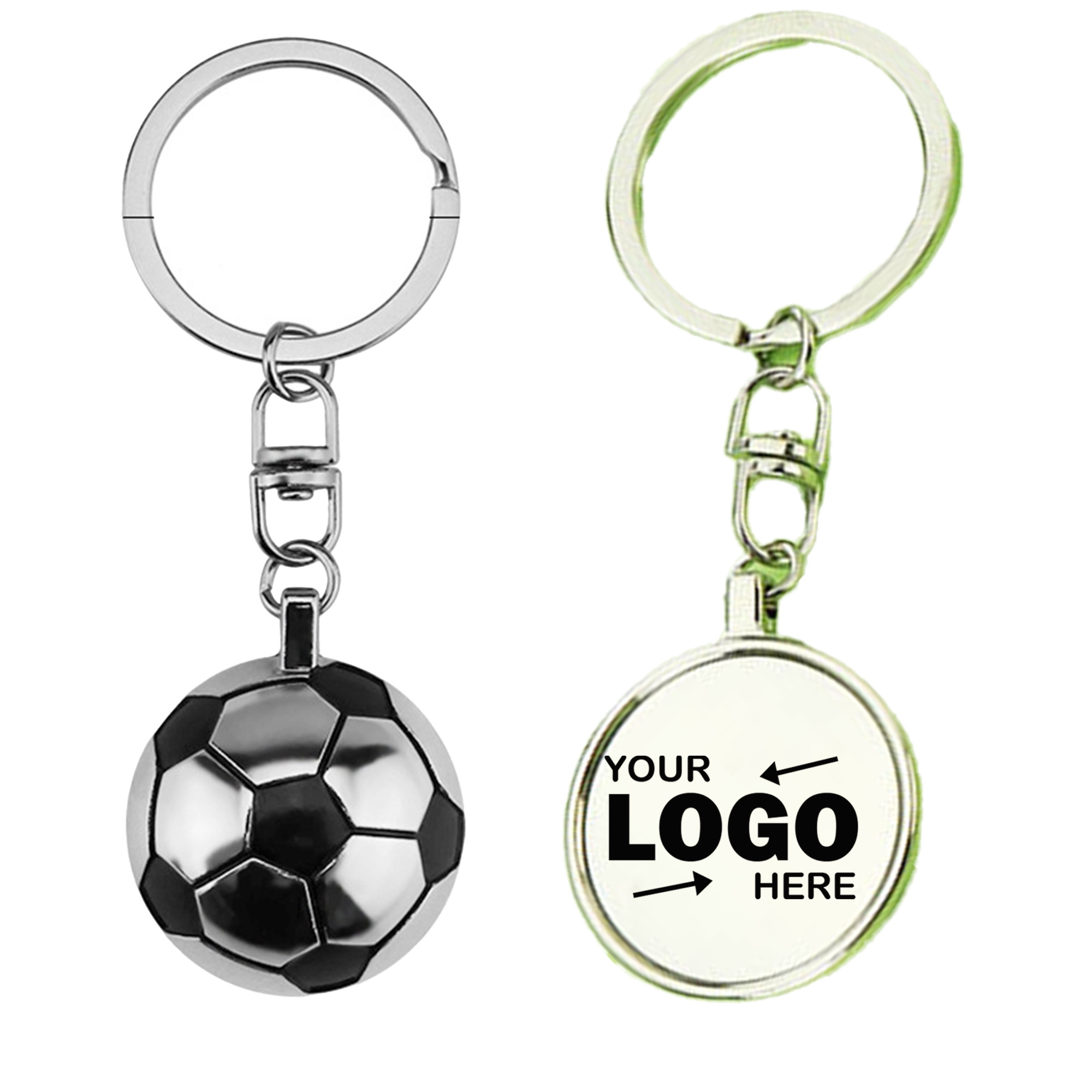 Soccer Ball Shaped Customized Sports Fan Dedicated Souvenir Keychain 2
