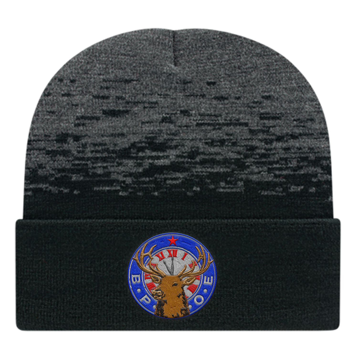 C A Static Pattern Knit Cap With Cuff 3