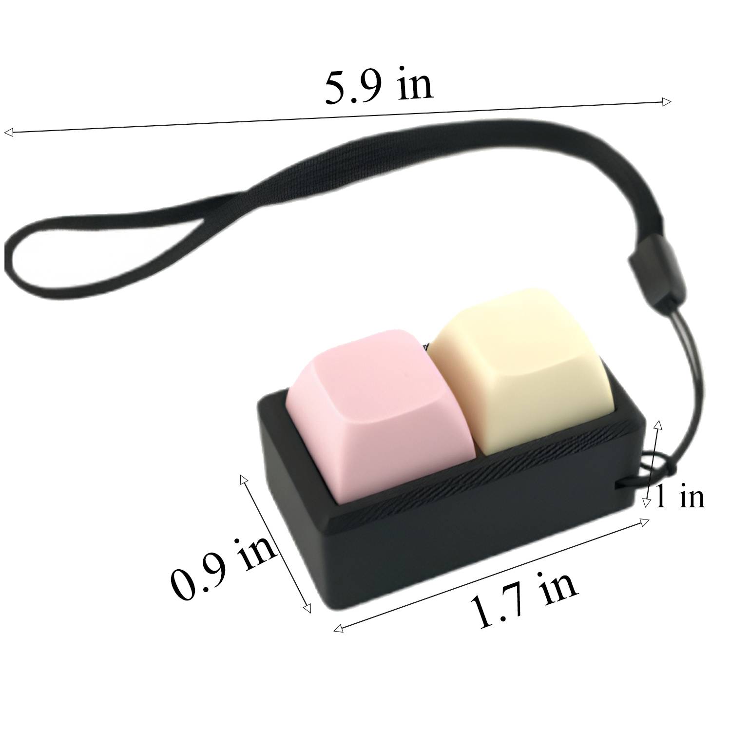 Fidget Pressable Buttons Stress Reliever Toy w/ Lanyard 7