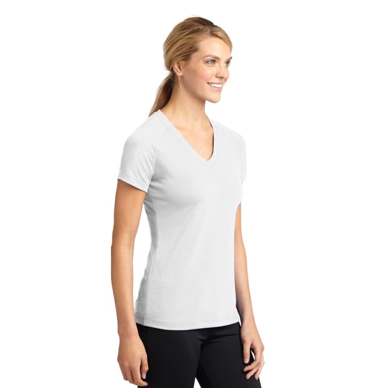 Sport-Tek Women's Ultimate Performance V-Neck. 14