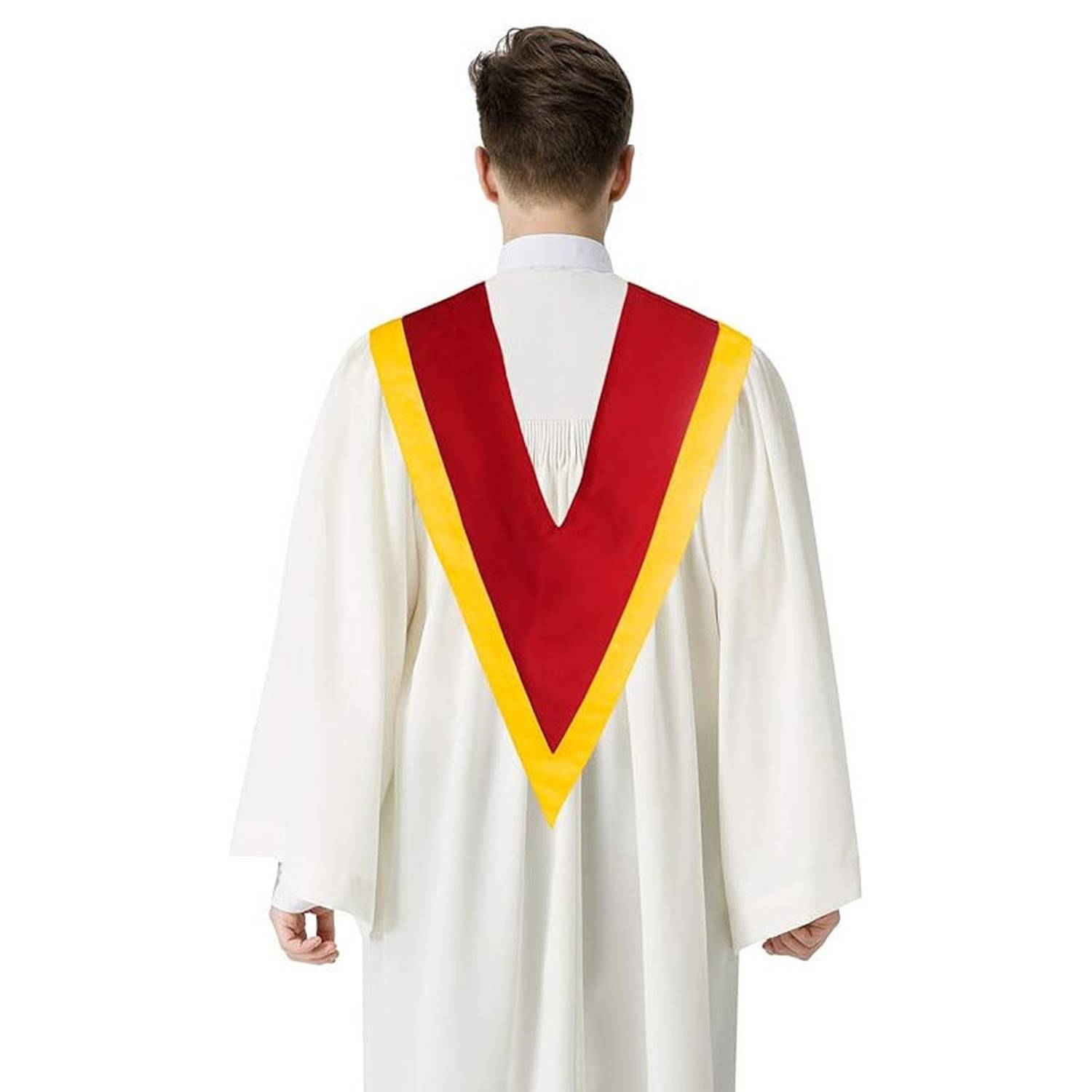 Two Tone V-shaped Graduation Stole 8