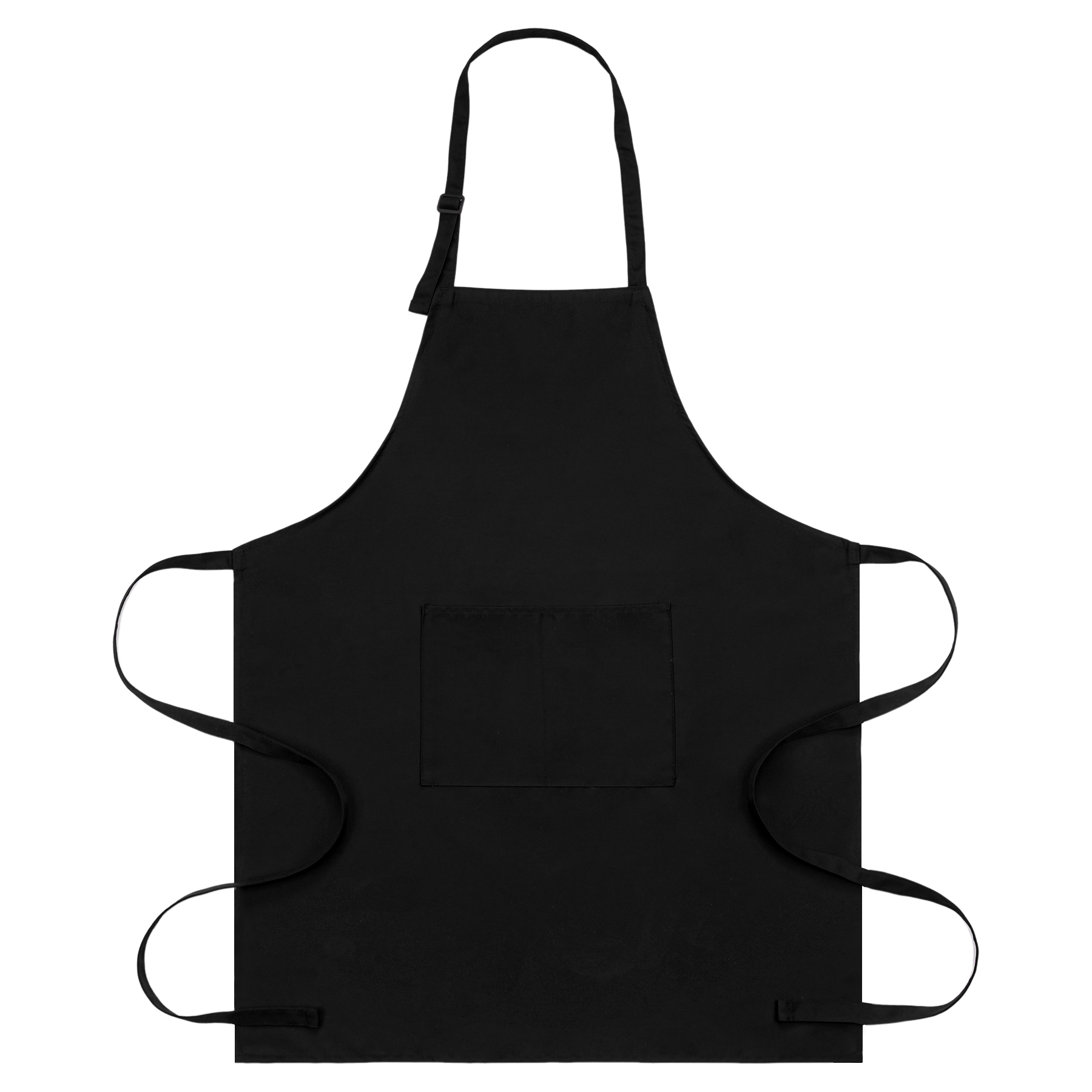 7 Oz. Adjustable Poly Cotton Twill Bib Apron W/2-Pocket 2