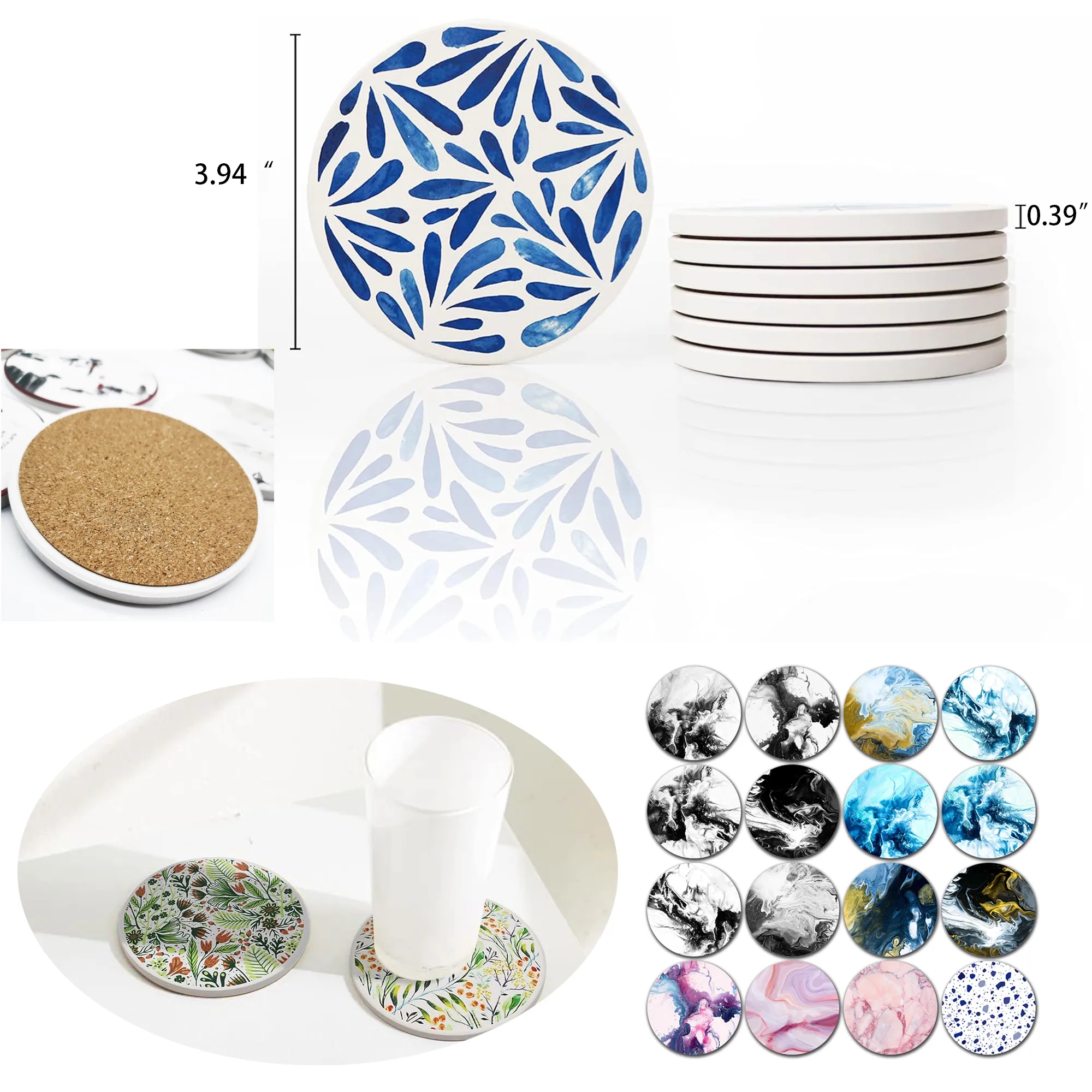Circular Ceramic Coaster 4