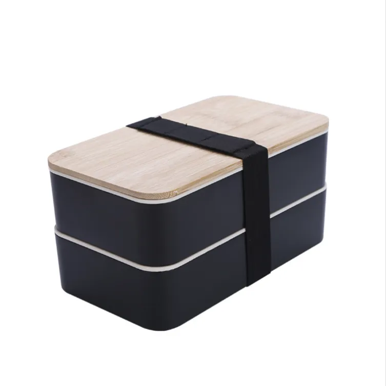 Two layer 1200ml capacity Wheat Straw/bamboo Bento Lunch Box 7